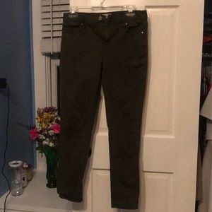 Gap dark green true skinny pants